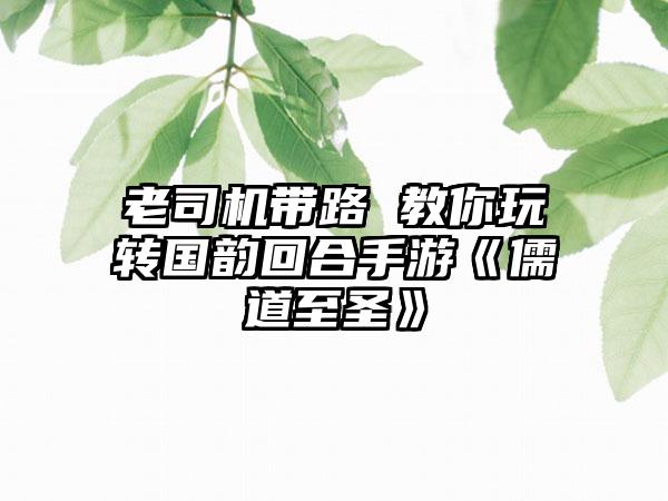 老司机带路 教你玩转国韵回合手游《儒道至圣》