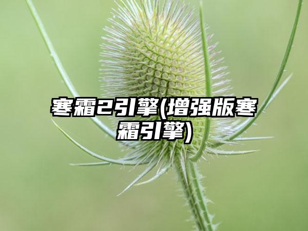 寒霜2引擎(增强版寒霜引擎)