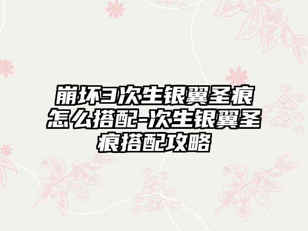 崩坏3次生银翼圣痕怎么搭配-次生银翼圣痕搭配攻略