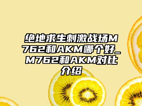绝地求生刺激战场M762和AKM哪个好_M762和AKM对比介绍