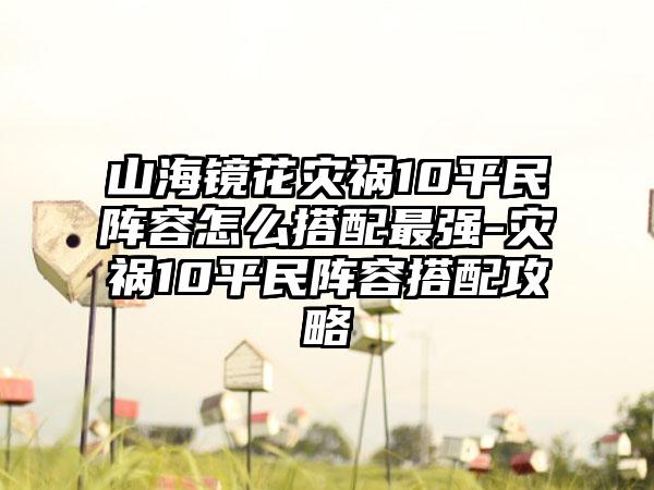 山海镜花灾祸10平民阵容怎么搭配最强-灾祸10平民阵容搭配攻略