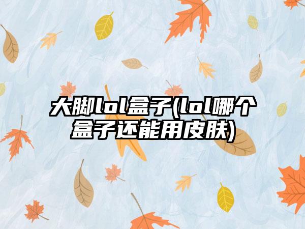 大脚lol盒子(lol哪个盒子还能用皮肤)