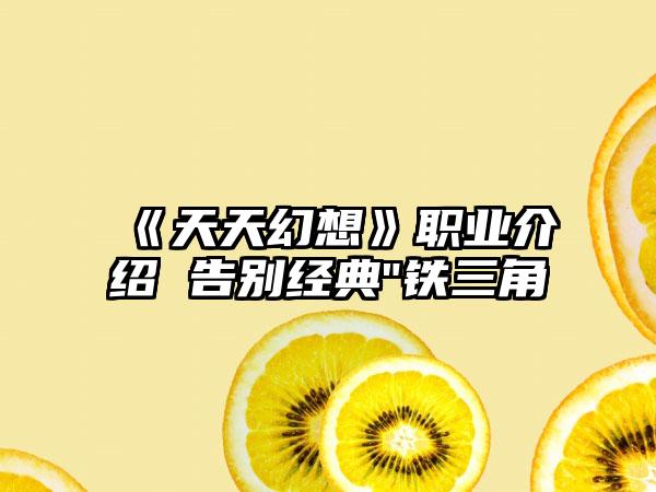 《天天幻想》职业介绍 告别经典