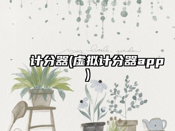 计分器(虚拟计分器app)