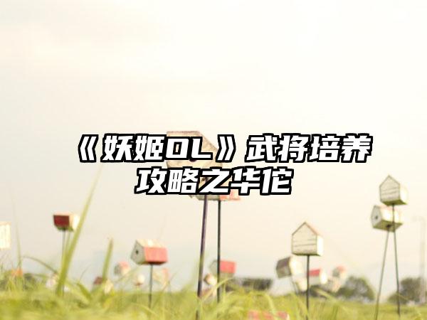 《妖姬OL》武将培养攻略之华佗