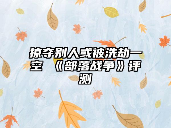 掠夺别人或被洗劫一空 《部落战争》评测