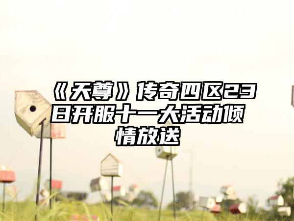 《天尊》传奇四区23日开服十一大活动倾情放送