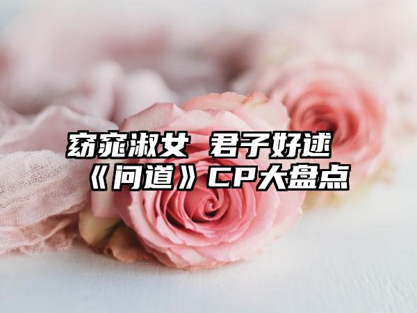 窈窕淑女 君子好逑 《问道》CP大盘点