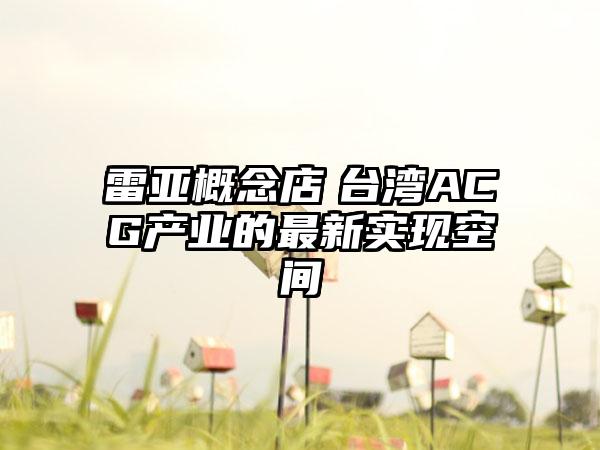 雷亚概念店　台湾ACG产业的最新实现空间