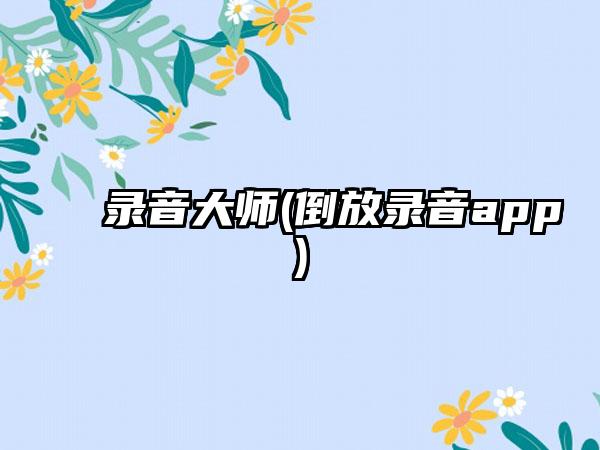 录音大师(倒放录音app)