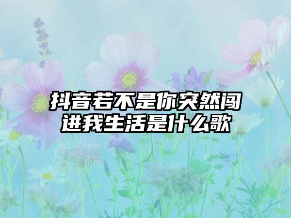 抖音若不是你突然闯进我生活是什么歌