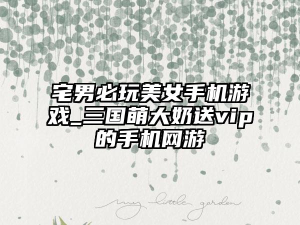 宅男必玩美女手机游戏_三国萌大奶送vip的手机网游