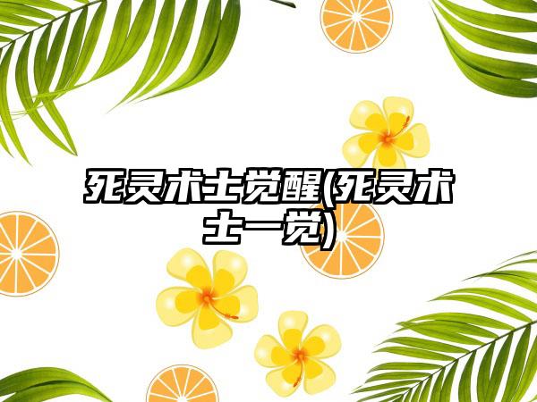 死灵术士觉醒(死灵术士一觉)