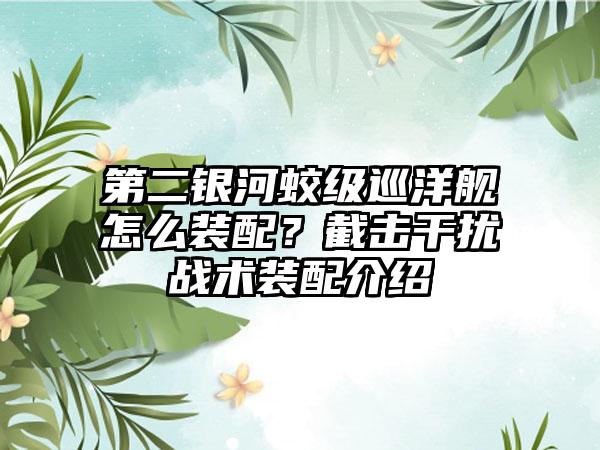 第二银河蛟级巡洋舰怎么装配？截击干扰战术装配介绍