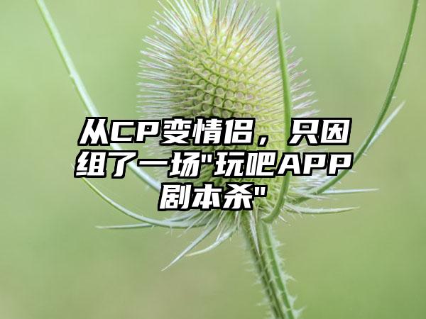 从CP变情侣，只因组了一场