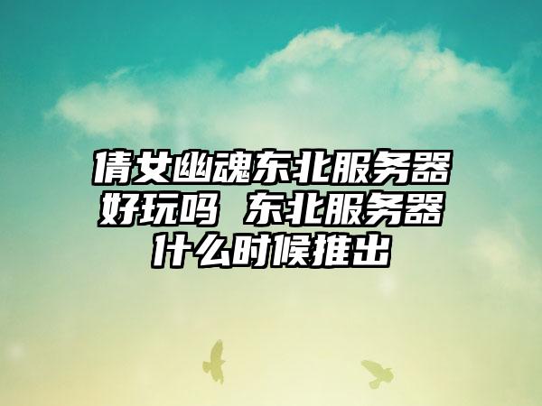 倩女幽魂东北服务器好玩吗 东北服务器什么时候推出