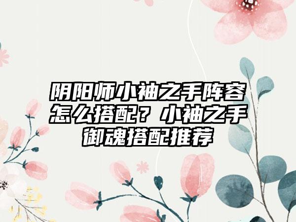 阴阳师小袖之手阵容怎么搭配？小袖之手御魂搭配推荐