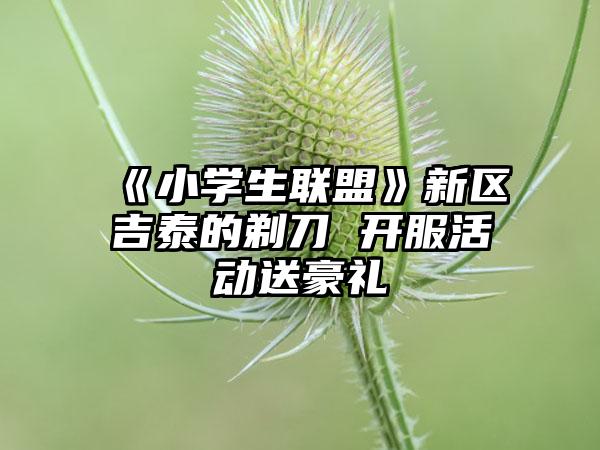《小学生联盟》新区吉泰的剃刀 开服活动送豪礼