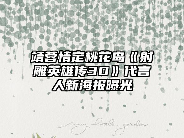 靖蓉情定桃花岛《射雕英雄传3D》代言人新海报曝光