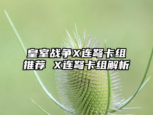 皇室战争X连弩卡组推荐 X连弩卡组解析