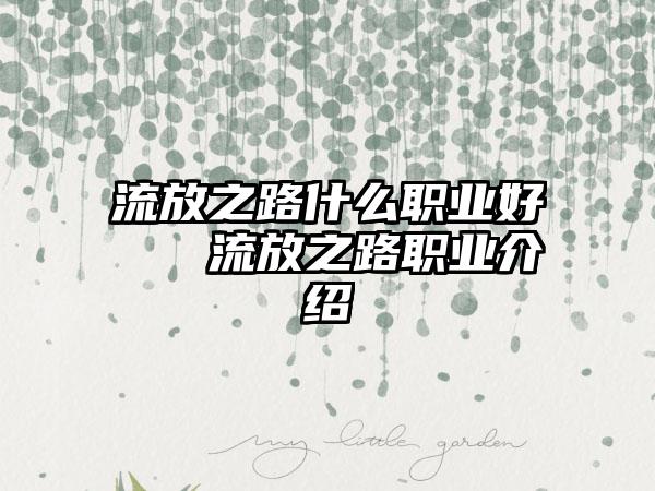 流放之路什么职业好   流放之路职业介绍