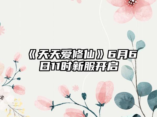 《天天爱修仙》6月6日11时新服开启