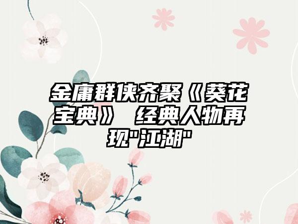 金庸群侠齐聚《葵花宝典》 经典人物再现