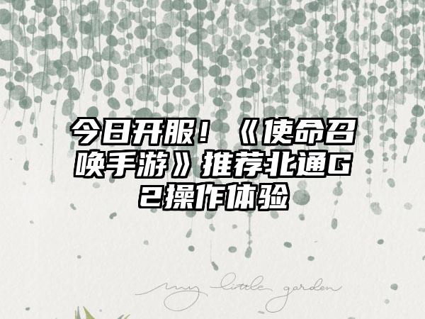 今日开服！《使命召唤手游》推荐北通G2操作体验