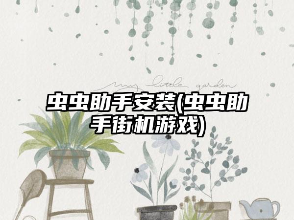 虫虫助手安装(虫虫助手街机游戏)