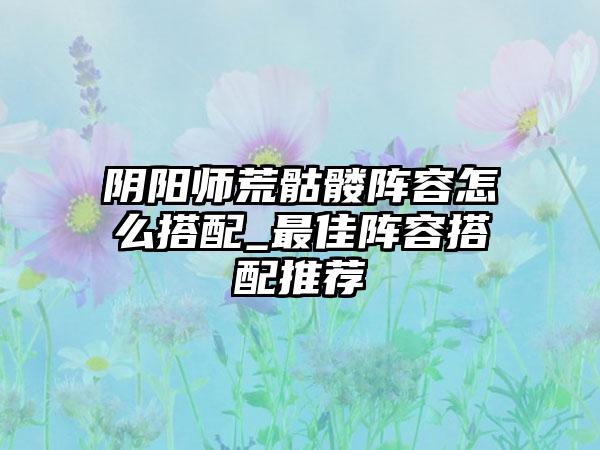 阴阳师荒骷髅阵容怎么搭配_最佳阵容搭配推荐