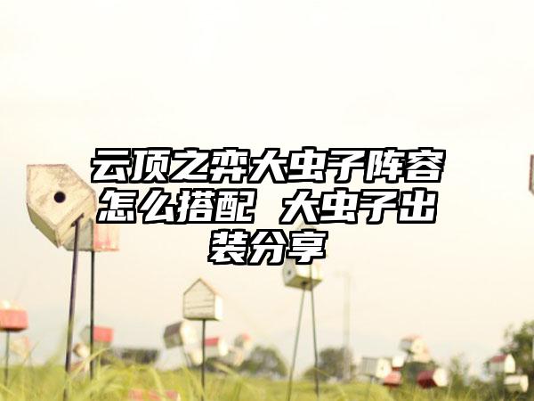 云顶之弈大虫子阵容怎么搭配 大虫子出装分享