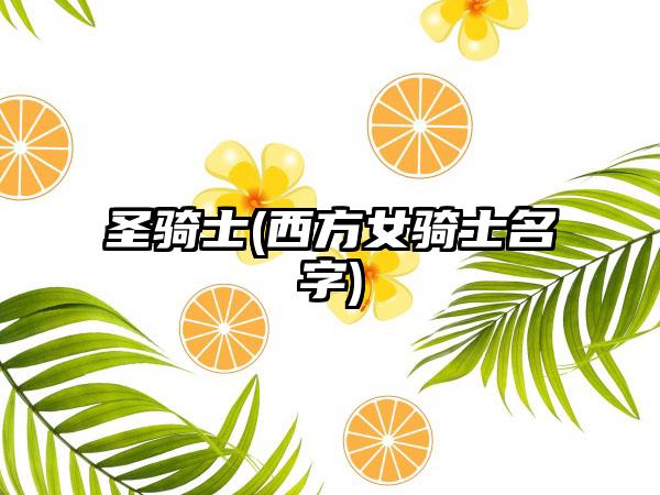 圣骑士(西方女骑士名字)