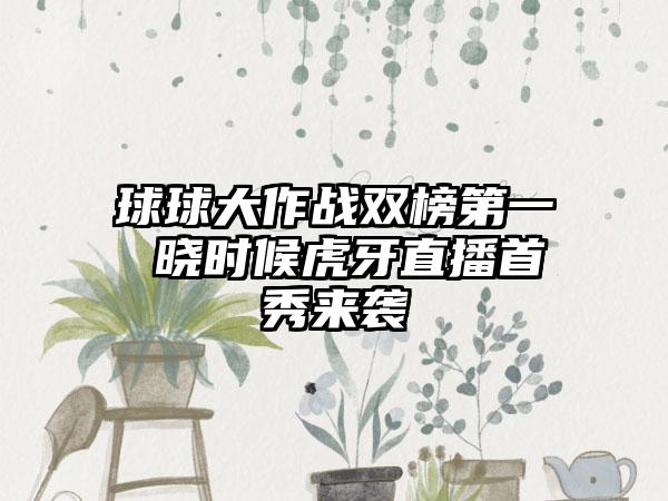 球球大作战双榜第一 晓时候虎牙直播首秀来袭