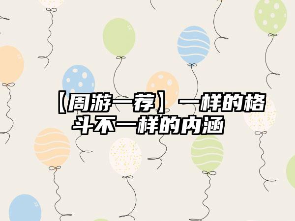 【周游一荐】一样的格斗不一样的内涵