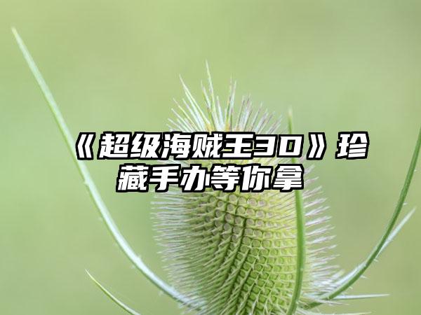 《超级海贼王3D》珍藏手办等你拿