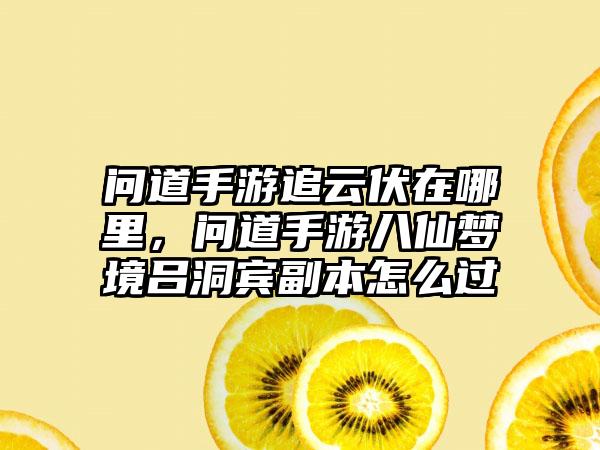 问道手游追云伏在哪里，问道手游八仙梦境吕洞宾副本怎么过