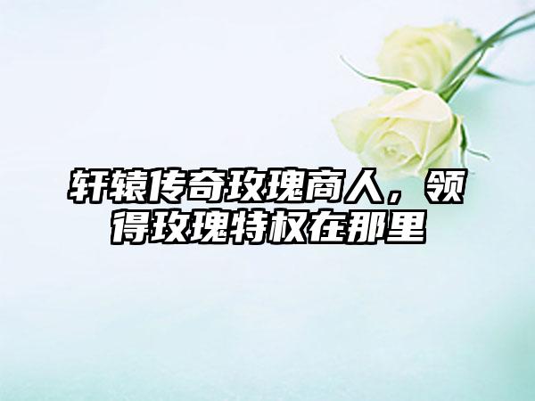 轩辕传奇玫瑰商人，领得玫瑰特权在那里