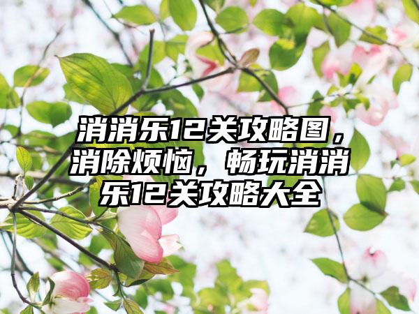 消消乐12关攻略图，消除烦恼，畅玩消消乐12关攻略大全