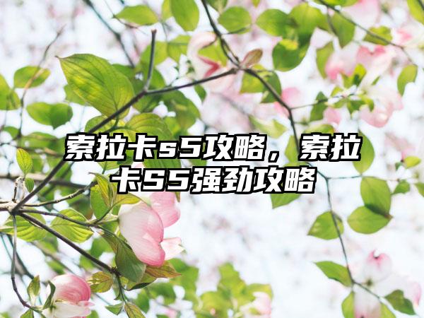 索拉卡s5攻略，索拉卡S5强劲攻略