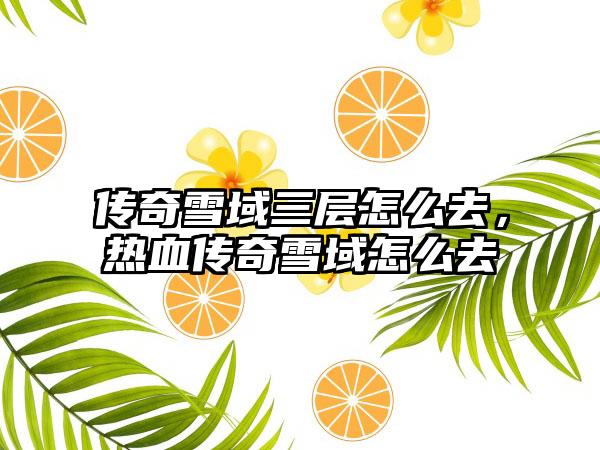 传奇雪域三层怎么去，热血传奇雪域怎么去