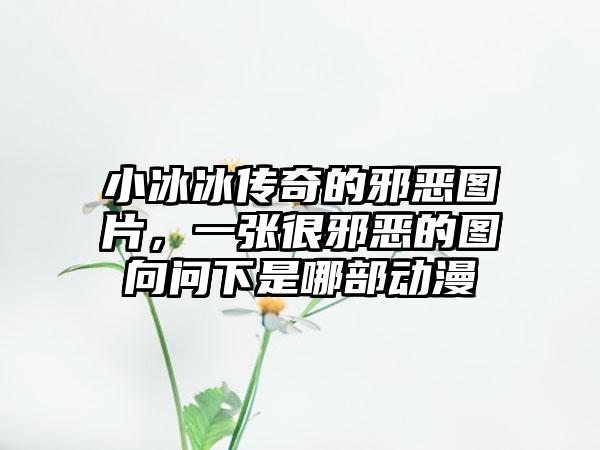 小冰冰传奇的邪恶图片，一张很邪恶的图向问下是哪部动漫