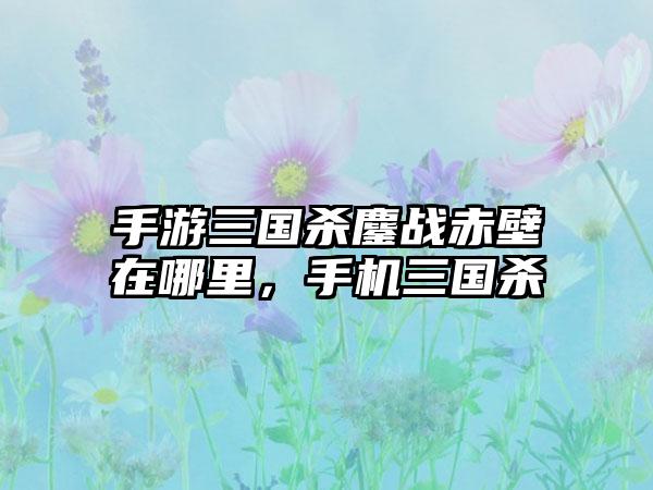 手游三国杀鏖战赤壁在哪里，手机三国杀