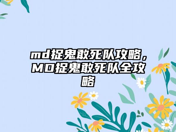 md捉鬼敢死队攻略，MD捉鬼敢死队全攻略