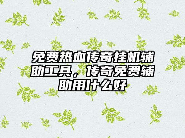 免费热血传奇挂机辅助工具，传奇免费辅助用什么好