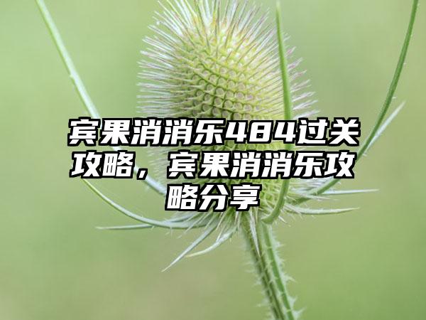 宾果消消乐484过关攻略，宾果消消乐攻略分享