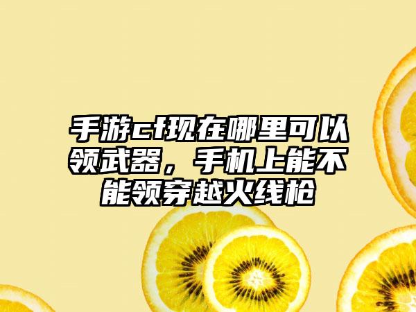 手游cf现在哪里可以领武器，手机上能不能领穿越火线枪