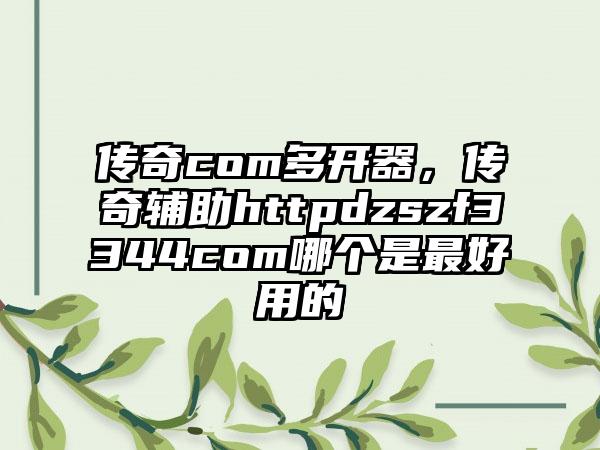 传奇com多开器，传奇辅助httpdzszf3344com哪个是最好用的