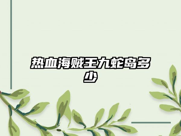 热血海贼王九蛇岛多少