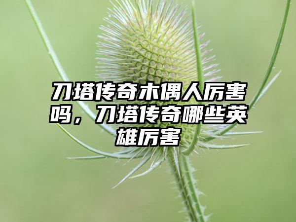 刀塔传奇木偶人厉害吗，刀塔传奇哪些英雄厉害