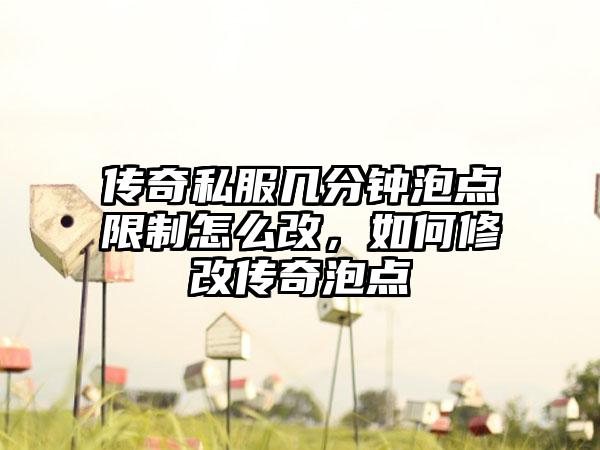 传奇私服几分钟泡点限制怎么改，如何修改传奇泡点